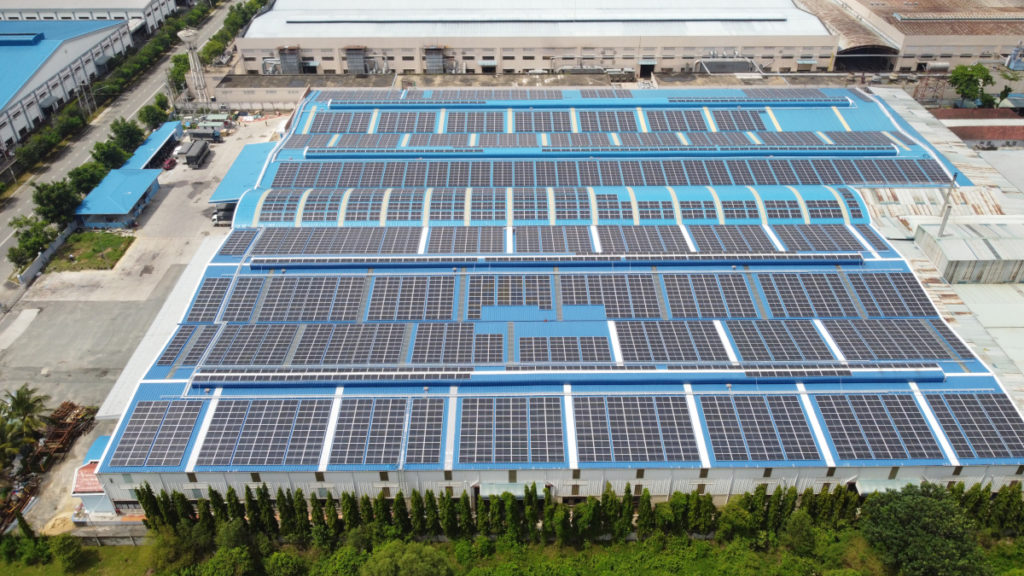 Solar plant at Dong Nam Viet Packaging.