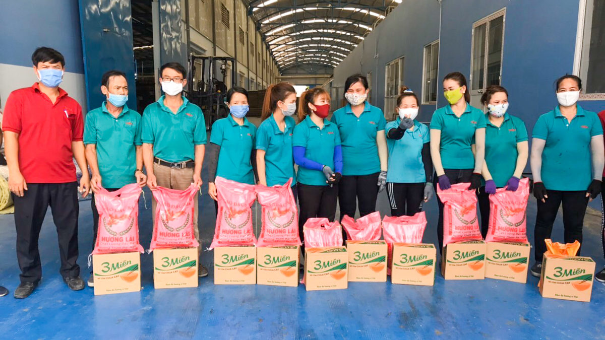 Staff at solar client Dong Nam Viet Packaging