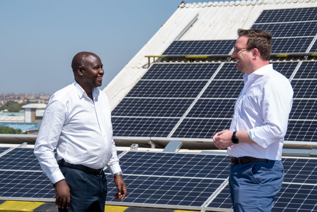CEO Martin Baart at the solar plant for Vision Plaza in Kenya